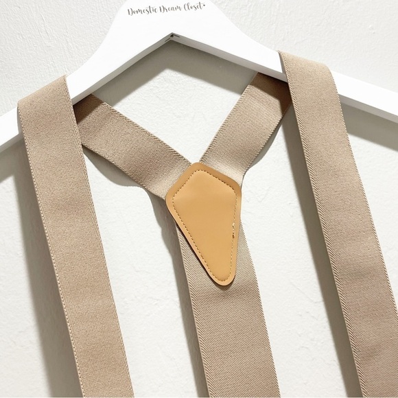 DICKIES Men’s Beige Tan Wide PERRY SUSPENDERS 2” Wide Y-Back Adjustable OS - Picture 4 of 7